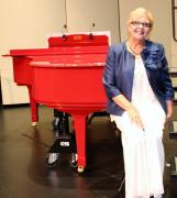 Dianne Franker at the Elton John Red Piano